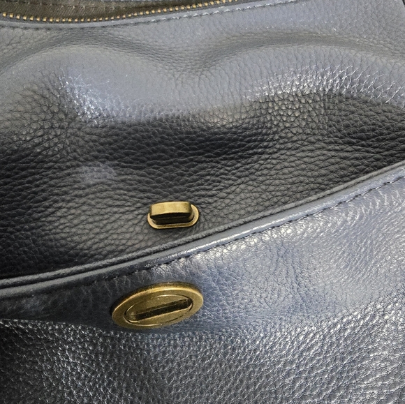 Elliot Lucca Indigo Blue Leather Convertivle Hobo Bag - Picture 12 of 15